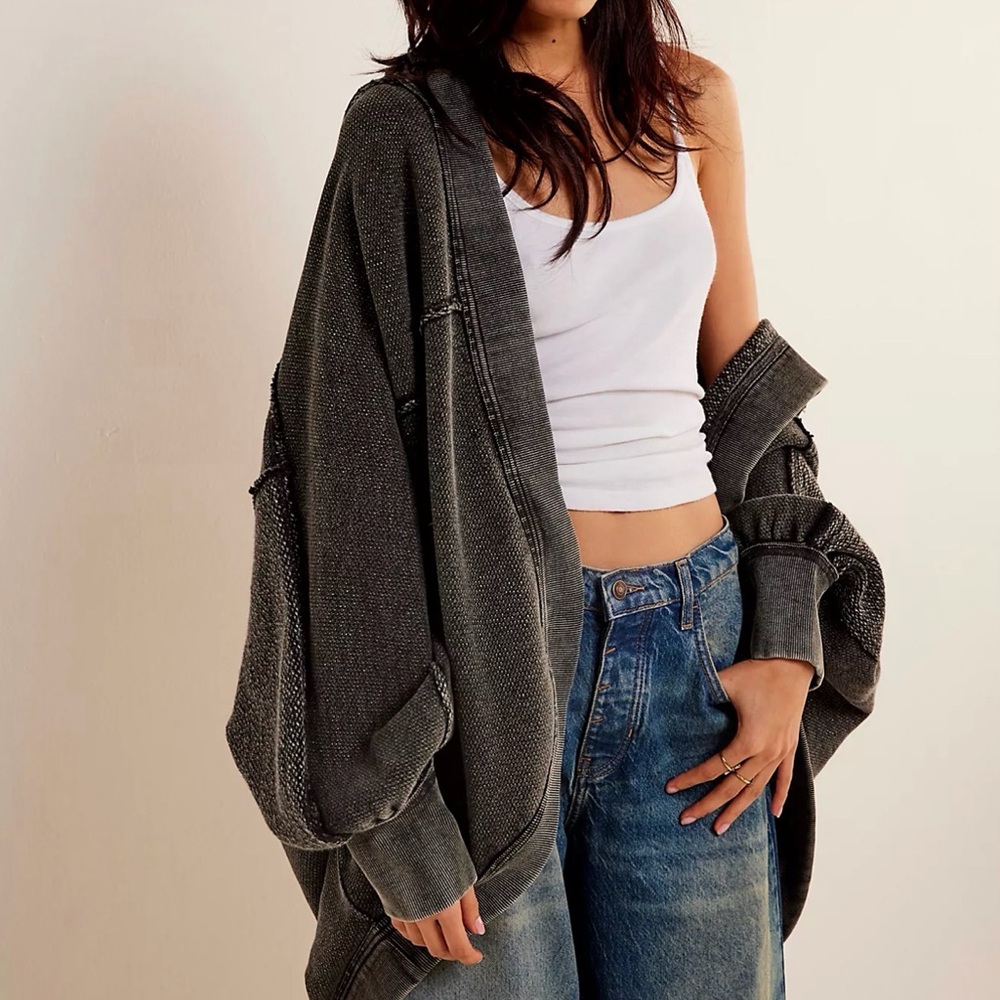 We The Free Forever Yours Cardi • XS • washed black